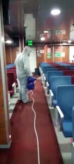 (Özel) Adalar’A Ulaşımı Sağlayan Yolcu Motorlarında Korona Virüs İçin Dezenfekte Çalışması
