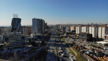 Anadolu Yakası’Nda Trafik Yoğunluğu Havadan Görüntülendi
