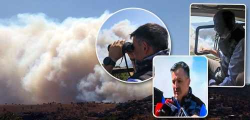 BAKAN PAKDEMİRLİ, İZMİR’DE ÇIKAN ORMAN YANGININA MÜDAHALEYİ HAVADAN DENETLEDİ