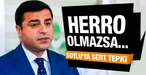 Demirtaş’tan Soylu’ya sert tepki! Herro olmazsa