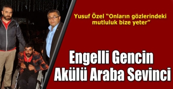 Engelli Gencin Akülü Araba Sevinci