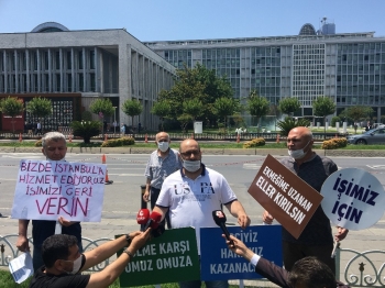 İşten Çıkarılan İspark Çalışanlarının İbb Önündeki Eyleminde Gerginlik
