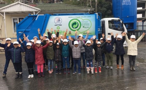 MİNİK ÖĞRENCİLERE GERİ DÖNÜŞÜM TESİSİNDE EĞİTİM