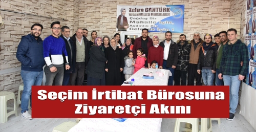 seçim irtibat bürosuna ziyaretçi akını