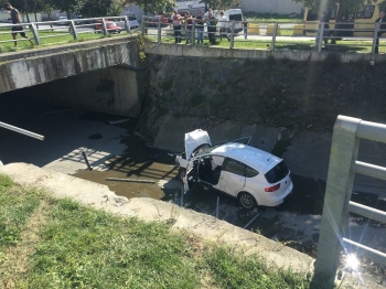 Su Kanalına Uçtuğu Kazayı Gülerek Anlattı
