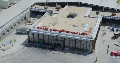 Yeşilköy Salgın Hastanesinin İsim Tabelası Konuldu
