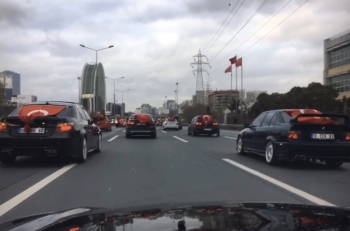 (Özel) İstanbul’Da Asker Uğurlama Konvoyunda “Drift” Terörü
