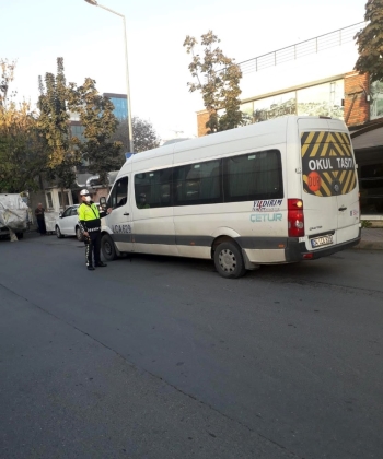 (Özel) İstanbul’Da Okul Servislerine Denetim
