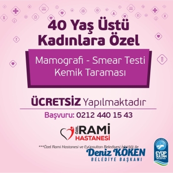 40 Yaş Üstü Kadınlara Ücretsiz Sağlık Hizmeti
