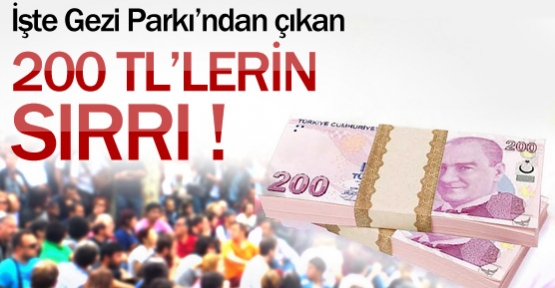 Gezi Parkı'ndaki 200 TL'lerin sırrı