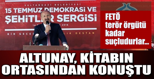 Altunay,kitabın ortasından konuştu