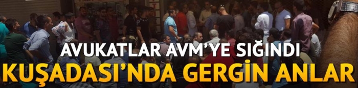 Avukatlar AVM'ye sığındı