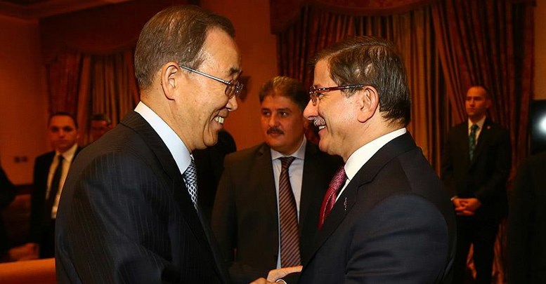 Başbakan Davutoğlu BM Genel Sekreteri Ban ile görüştü