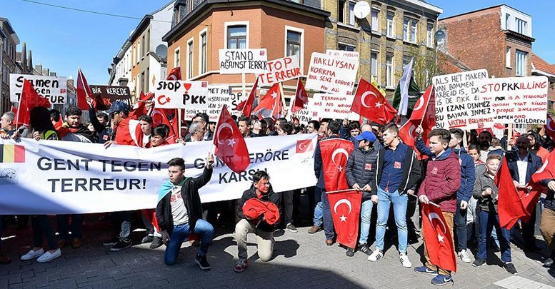 Belçikalı Türkler PKK ve DAEŞ terörünü protesto etti