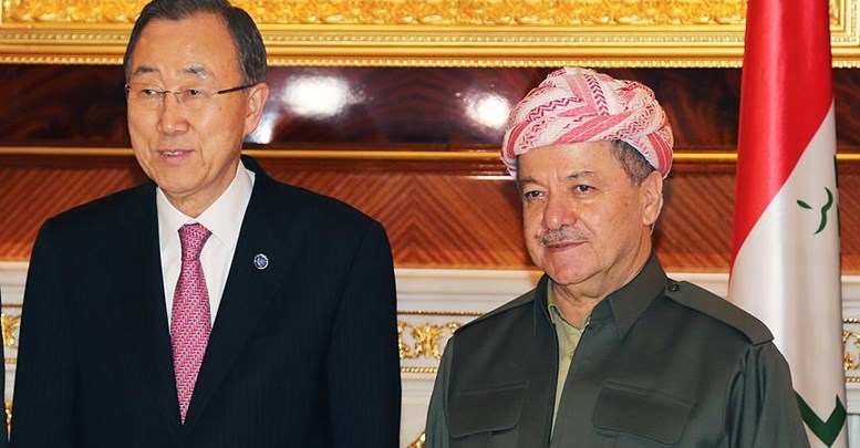 BM Genel Sekreteri Ban, Barzani ile görüştü