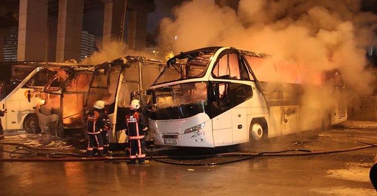 Büyük İstanbul Otogarı'nda korkutan yangın