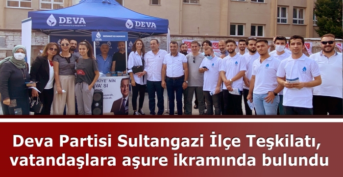 Deva Partisi Sultangazi İlçe Teşkilatı, vatandaşlara aşure ikramında bulundu