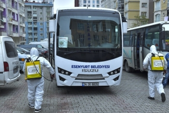 Esenyurt’Ta Pazar Servisleri Dezenfekte Ediliyor
