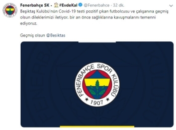 Fenerbahçe’Den Beşiktaş’A Geçmiş Olsun Mesajı
