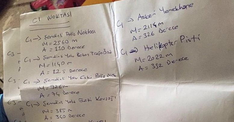 Hakkari'de teröristlere ait saldırı notları ele geçirildi