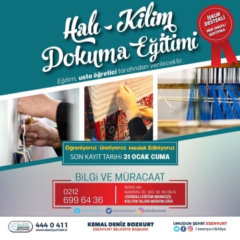 Halı-Kilim Dokuma Kültürü Esenyurt’Ta Yaşayacak
