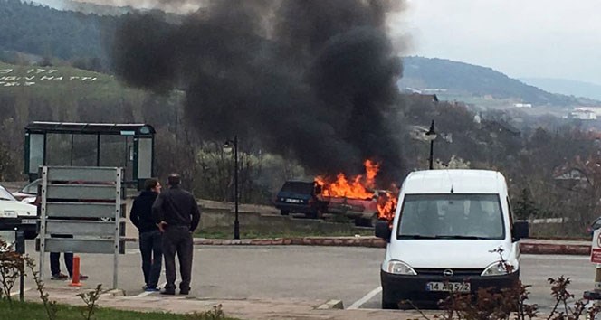 Hastane bahçesinde korku dolu anlar