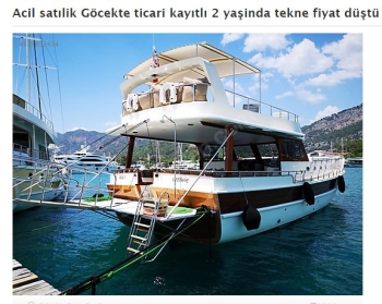 İkinci El Tekne Fiyatları Ucuzladı
