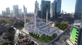 İnşaatına Başlanan Levent Camii Havadan Görüntülendi
