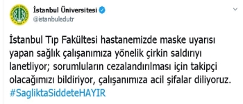 İstanbul Üniversitesi’Nden Saldırıya Kınama
