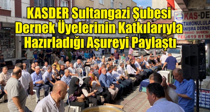 KASDER Sultangazi Şubesi Dernek üyelerinin katkılarıyla  hazırladığı aşureyi paylaştı