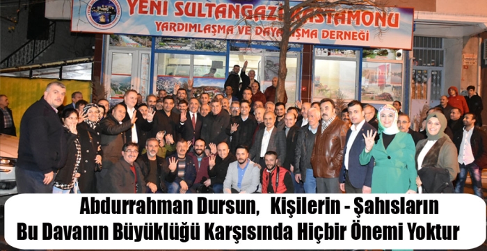 kişilerin şahısların bu davanın büyüklüğü karşısında hiçbir önemi yoktur