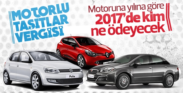 Motorlu taşıt vergisi açıklandı