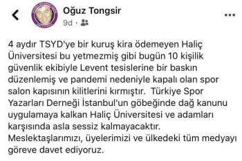 Oğuz Tongsir: "10 Kişilik Bir Grup Spor Salonunun Kilitlerini Kırdı"
