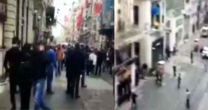 Patlama sonrası İstiklal Caddesi böyle görüntülendi!