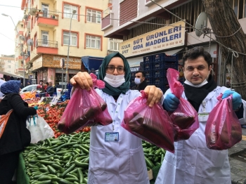 Pazar Tezgahlarında Korona Virüs Önlemi, Seç Al Dönemi Bitti
