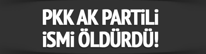 PKK AK Partili ismi öldürdü