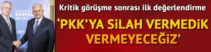 PKK'ya silah vermedik, vermeyeceğiz