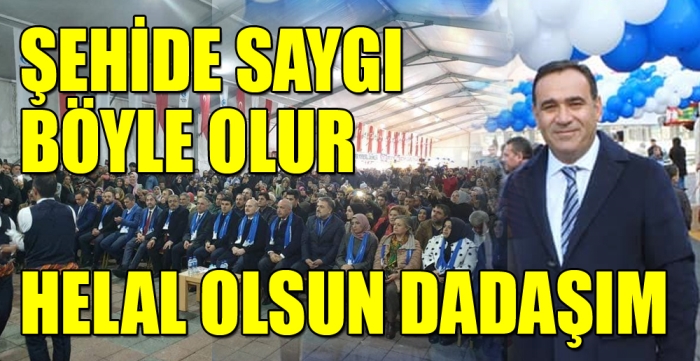 Şehide saygı böyle olur