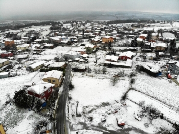 Silivri’Yi Kaplayan Beyaz Örtü, Drone İle Görüntülendi
