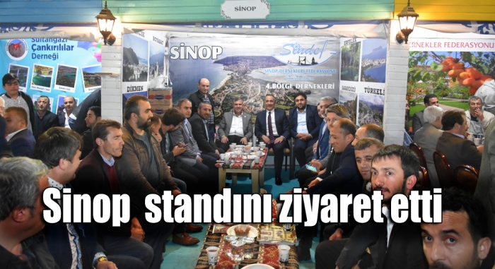 Sinop standını ziyaret etti