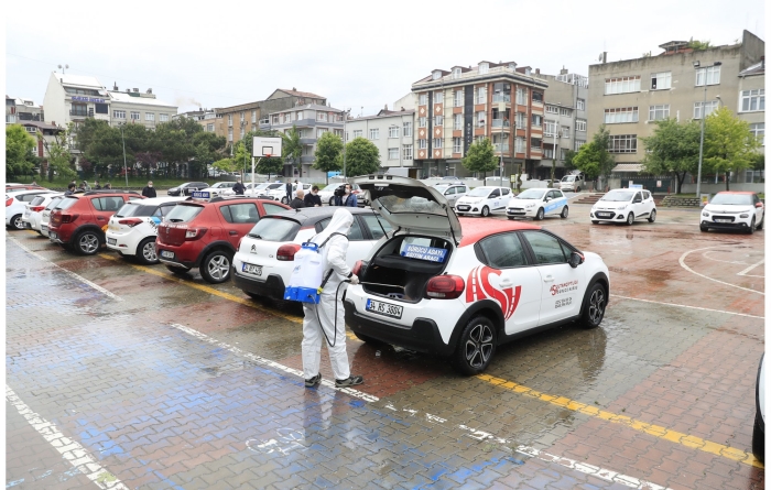 Sultangazi’De Sürücü Kursları Ve Araçları Dezenfekte Edildi