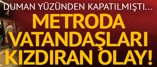 Taraftarlar meşale yaktı metro kapatıldı