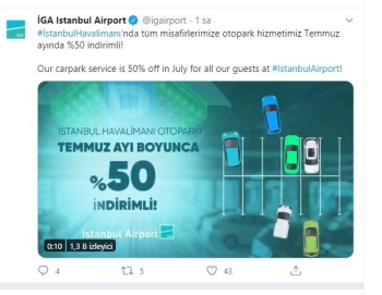 Temmuz Ayında İstanbul Havalimanı Otoparkları Yüzde 50 Daha Ucuz Olacak
