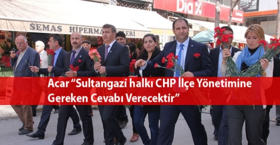 Acar Sultangazi halkı CHP İlçe yönetimine gereken cevabı verecektir