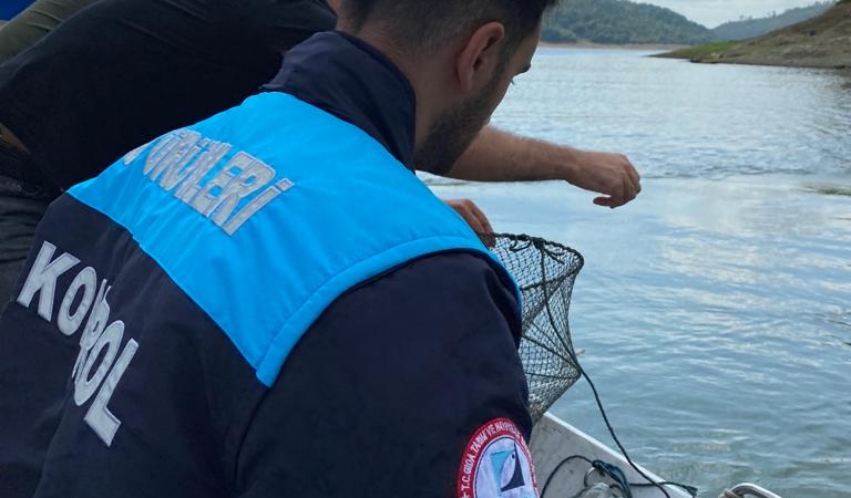 Alibeyköy barajında Kaçak avcılık denetimi gerçekleştirildi