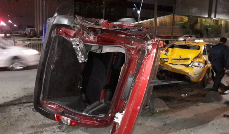 Sultangazi ’de Yarış Kazayla Bitti