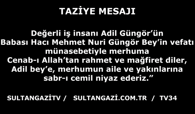 Taziye mesajı