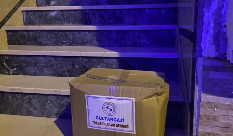 Trabzonlular 1000 koli erzak yardımı