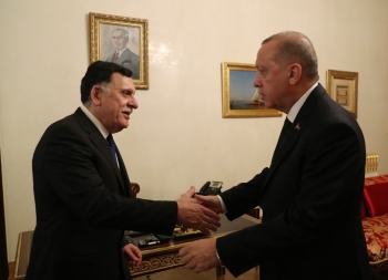 Cumhurbaşkanı Erdoğan, Sarraj’I Kabul Etti