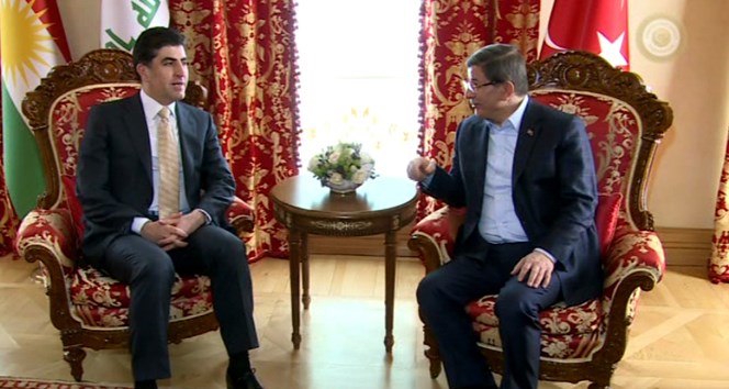 Davutoğlu Barzani’yi kabul etti